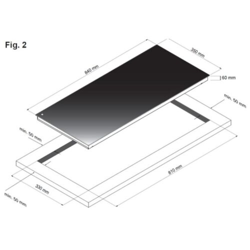 Bếp từ DUDOFF London IVY F3B ( IH-F3B) 3 Kích thước bếp từ DUDOFF London IVY F3B ( IH-F3B)