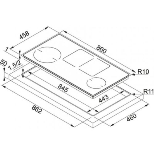 Kích thước bếp từ Franke FS 864 2I 1FLEX ST CH