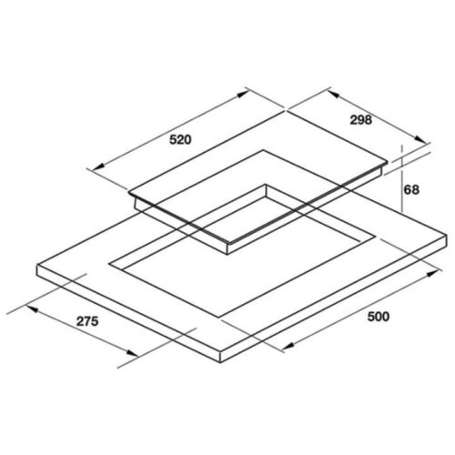 Kích thước bếp từ Hafele HC – I302B 536.01.670