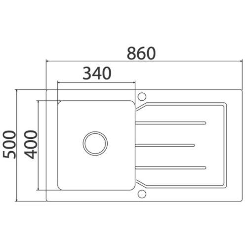 Kích thước chậu DUDOFF London Galio S01-A1B(S01-AG1B)