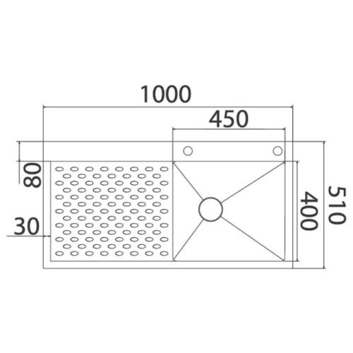 Kích thước chậu DUDOFF London Hasa S01-A2 (S01-AS2H)