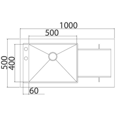 Kích thước chậu DUDOFF London Hasa S02-A1 (S02-AS1H)