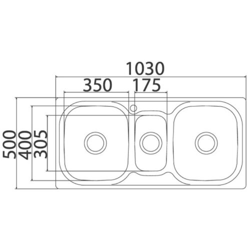 Kích thước chậu DUDOFF London Magic S03-A1 (S03-AS1M)
