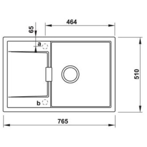 Chậu rửa bát đá Hafele HS20-GKD1S60 570.30.130 3 Kích thước chậu rửa bát đá Hafele HS20-GKD1S60 570.30.130