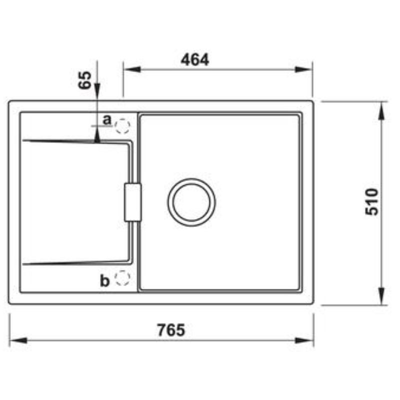 Kích thước chậu rửa bát đá Hafele HS20-GKD1S60 570.30.130 Kích thước chậu rửa bát đá Hafele HS20-GKD1S60 570.30.130