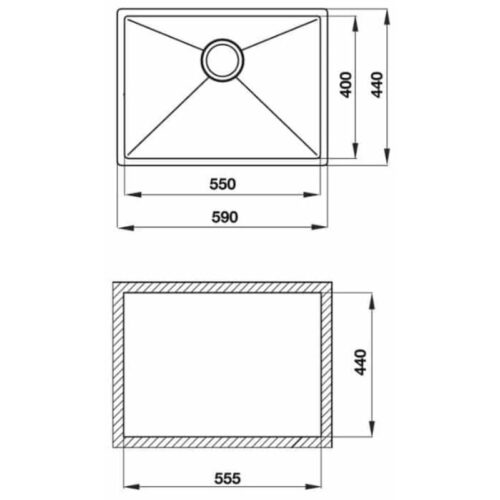 Chậu rửa chén bát inox Hafele VALERIAN HS-SS5944 567.20.397 3 Kích thước chậu rửa chén bát inox Hafele VALERIAN HS-SS5944 567.20.397