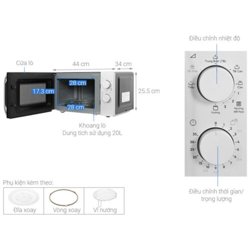 Kích Thước Lò Vi Sóng Electrolux EMG20K38GB