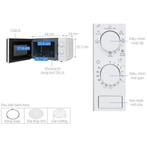 Kích Thước Lò Vi Sóng Electrolux EMG20K38GWP