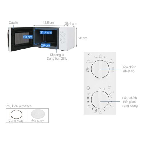 Kích Thước Lò Vi Sóng Electrolux EMM23K18GW