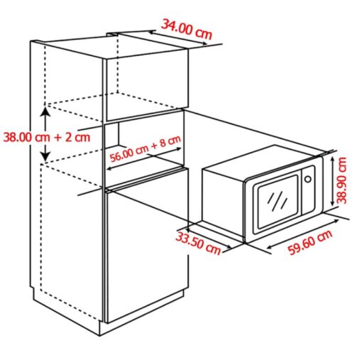 Kích thước lò vi sóng Electrolux EMS2085X