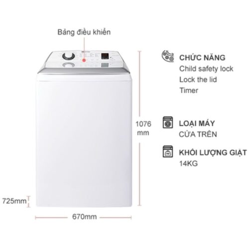 Kích thước máy giặt Electrolux EWT1454DCWA