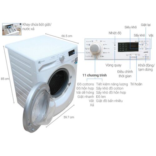 Kích thước máy giặt sấy Electrolux EWW12842