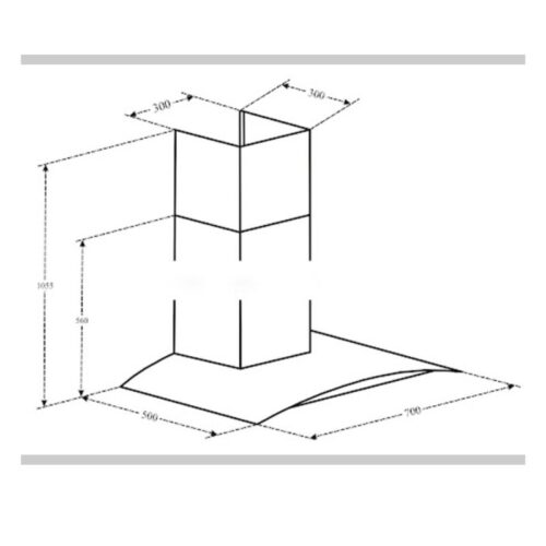 Kích thước máy hút khói khử mùi Electrolux EFC736GAR