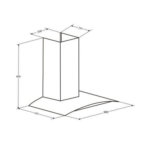 Kích thước máy hút khói khử mùi gắn tường Eurosun EH-70K06