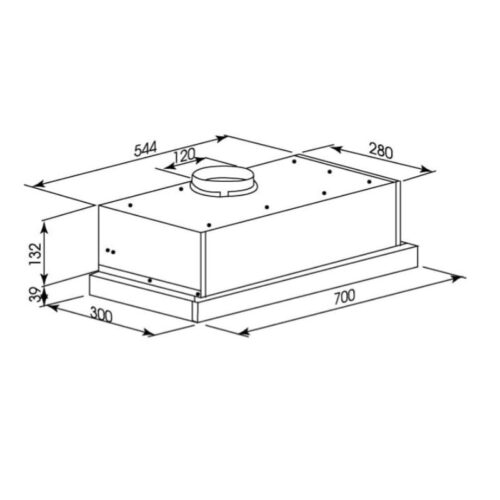 Máy hút khử mùi Kocher K-6270 70cm 3 Kích thước máy hút khử mùi Kocher K-6270 70cm