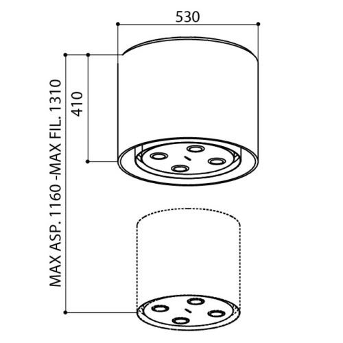 Máy hút đảo treo cáp Dudoff AMARA 4 dudoff amara 1
