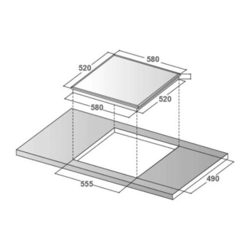 Kích thước Bếp 3 từ Sevilla SV-637II