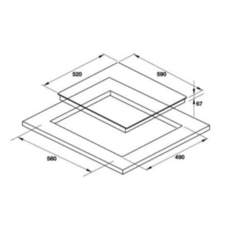 Kích thước bếp điện 4 vùng nấu Hafele 536.01.781 Kích thước bếp điện 4 vùng nấu Hafele 536.01.781
