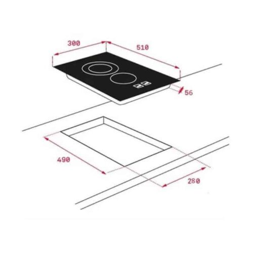 Kích thước Bếp điện từ TEKA IZS 34600 DMS
