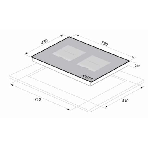 Kích thước của BẾP TỪ ĐÔI SPELIER SPE – IC1088