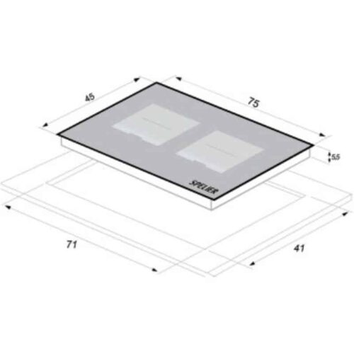 Kích thước của Bếp từ đôi Spelier SPE- IC1088 EG