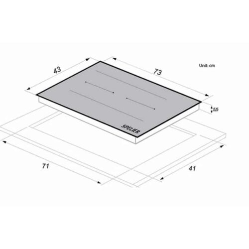 Kích thước của Bếp Từ Đôi Spelier SPE – IC1188