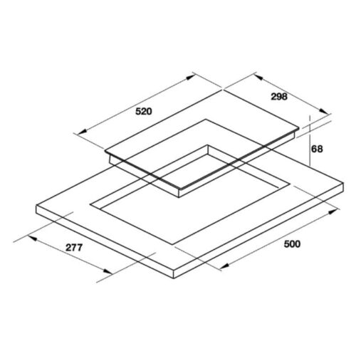 kích thước bếp từ Domino Hafele HC-I302D 536.01.900