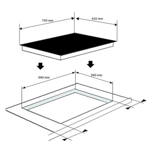 Kích thước bếp từ Sevilla SV-888