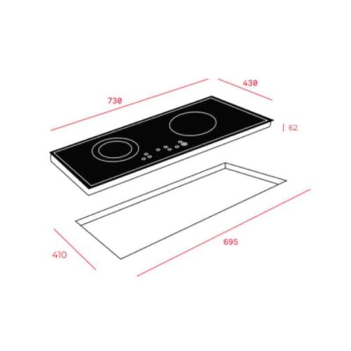 Kích thước Bếp từ Teka IB 702