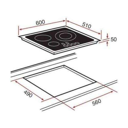 Kích thước Bếp từ TEKA IZC 63630 BK MST