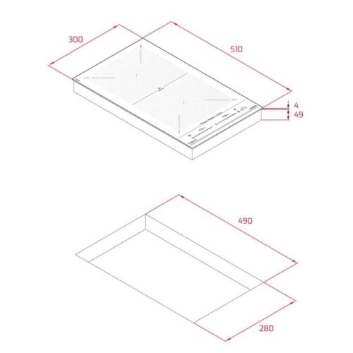 Kích thước của Bếp từ TEKA IZF 32400 MSP BK