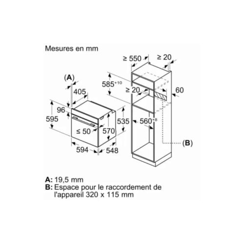 Kích thước lò nướng Bosch HBA5370B0