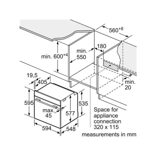 Lò nướng Bosch HBG655BS1 7 Kích thước lò nướng Bosch HBG655BS1