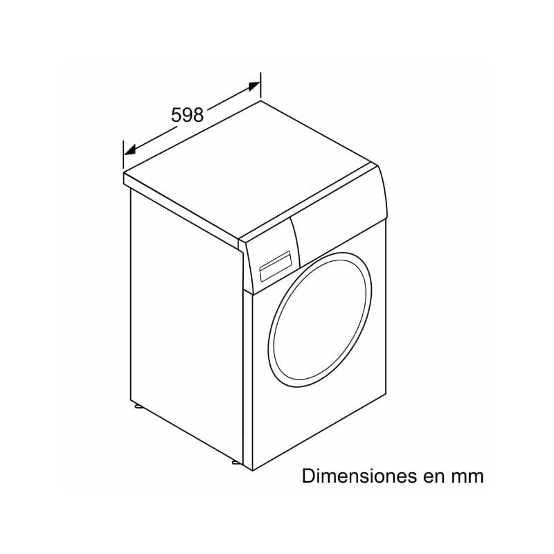Kích thước máy giặt Bosch WAT28661ES Kích thước máy giặt Bosch WAT28661ES