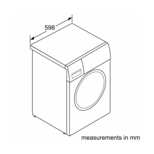 Máy giặt quần áo Bosch WAW28790IL 4 Kích thước máy giặt quần áo Bosch WAW28790IL