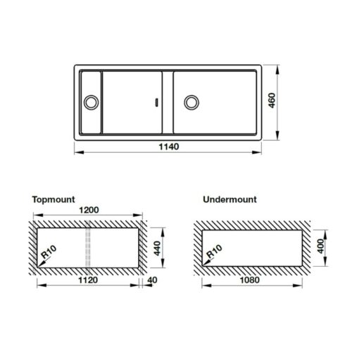 Chậu đá Hafele WORK STATION HS-GDD11446 D-150 570.35.340