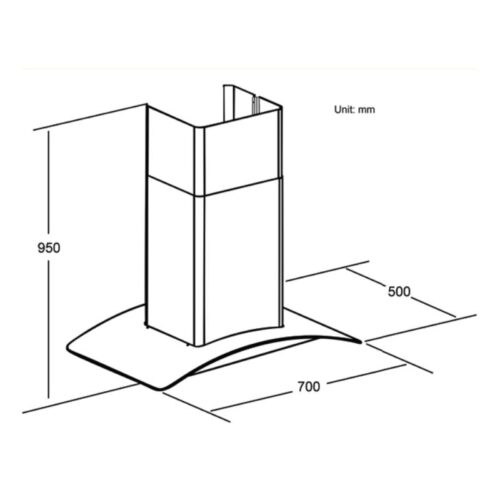 Kich thước hút mùi Spelier SP 651 G