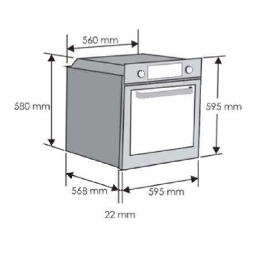 Kích thước lò nướng điện 7 chức năng Rosieres RFN3151PNE