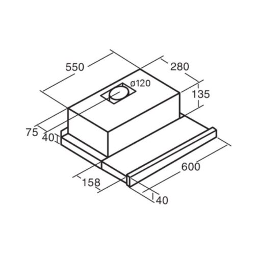 Kích thước máy hút mùi Cata TF-5060 EWH