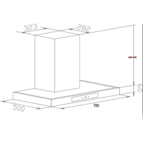 Kích thước của Máy hút mùi Chefs EH-R107E7