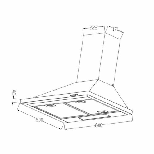 Kích thước của Máy hút mùi Chefs EH-R302E6