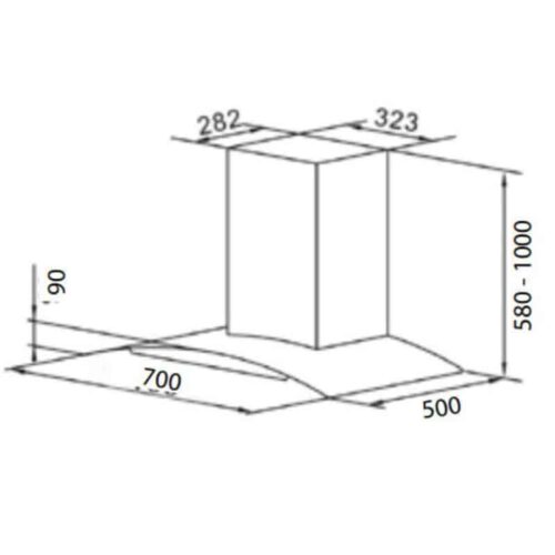 Kích thước của Máy hút mùi Chefs EH-R506E7G