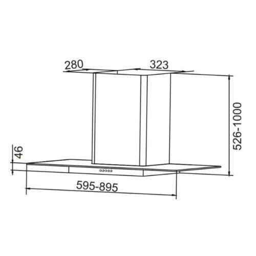 Kích thước của Máy hút mùi Chefs EH-R611E6