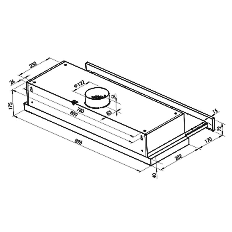 Kích thước máy hút mùi Electrolux ECP9541X Kích thước máy hút mùi Electrolux ECP9541X