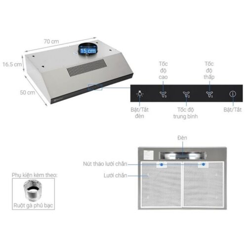 Kích thước máy hút mùi Electrolux ERF726SBA (Touch)