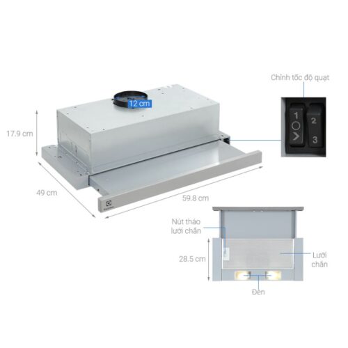 Kích thước máy hút mùi Electrolux LFP216S