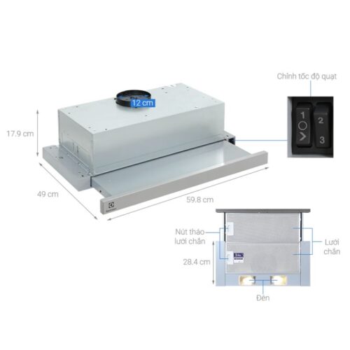 Kích thước máy hút mùi Electrolux LFP316S