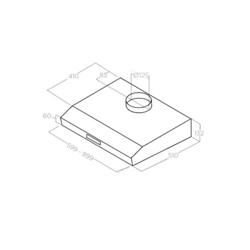 Máy hút mùi Elica KREA LX IX/F/70 3 Kích thước máy hút mùi Elica KREA LX IX/F/70