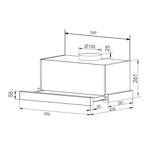 Kích thước máy hút mùi Faster FS SYP 7003