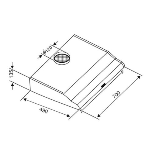 Kích thước máy hút mùi Faster FS0470P